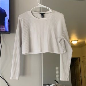 Forever 21 plain white crop top